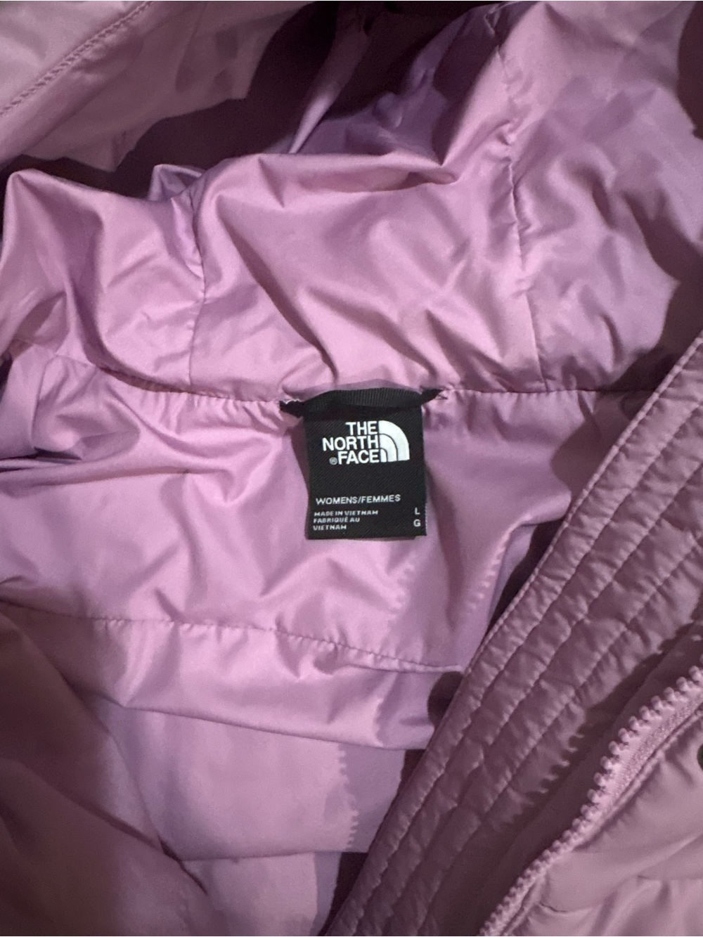 The North Face Women's Lavender Puff Jacket with Hood - Picture 3 of 8
